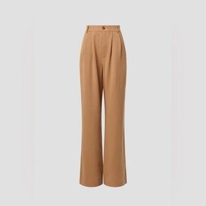 Reformation Mason Trousers Camel Wide Leg Pants NWT spring workwear essential